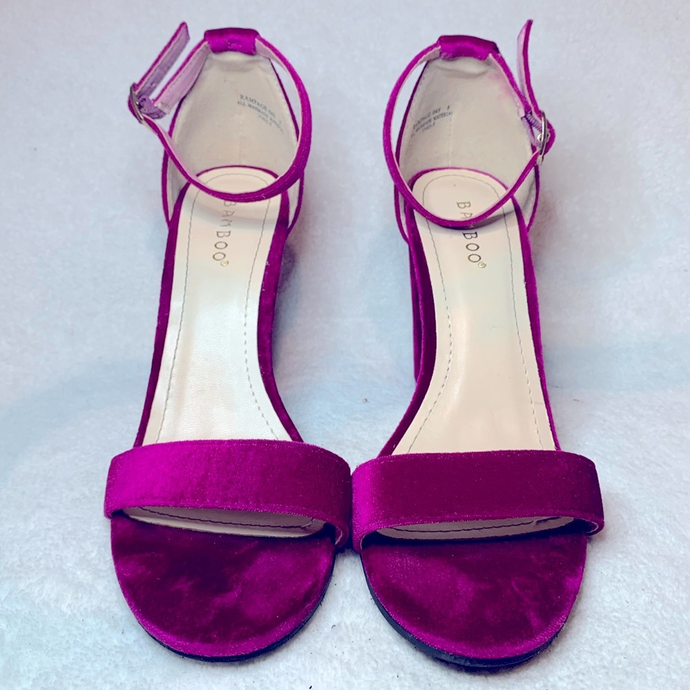 Fuchsia Pink Bamboo Heels
